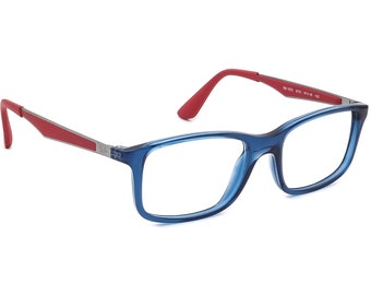 Lunettes de vue Ray-Ban pour hommes RB 1570 3721 Bleu clair/Rouge Monture rectangulaire 47[]16 130