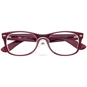 Ray-Ban Sonnenbrillenrahmen Nur RB 2132 New Wayfarer 6054/85 Matte Berry on Clear Square Italy 52 mm Bild 6