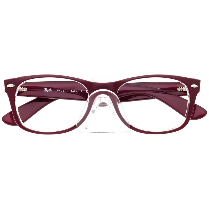 Ray-Ban Sonnenbrillenrahmen Nur RB 2132 New Wayfarer 6054/85 Matte Berry on Clear Square Italy 52 mm Bild 6