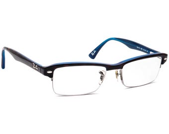 Ray-Ban Eyeglasses RB 7014 5068 Dark Havana/Blue Half Rim Frame 52[]18 140