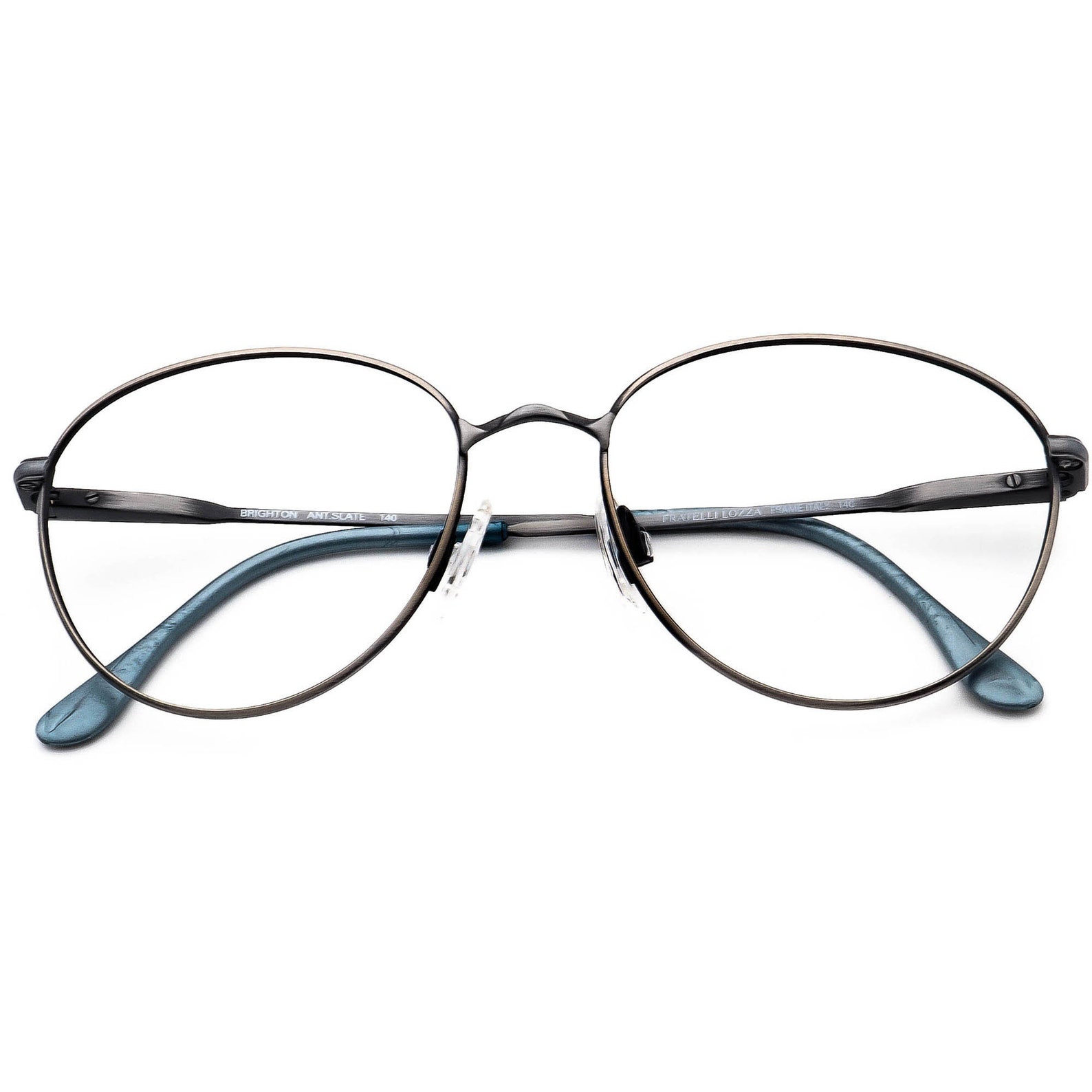 Fratelli Lozza Fratelli Lozza Eyeglasses Brighton Ant.slate Round Metal Frame Italy 54 ...