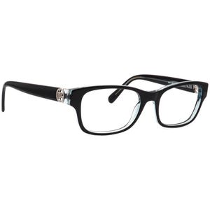 Michael Kors Women's Eyeglasses MK 8001 (Ravenna) 3001 Polished Black on Blue Square Frame 53[]18 140