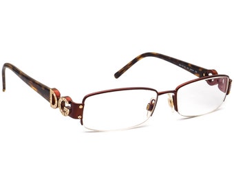 Dolce Gabbana Women's Eyeglasses 1147-B 152 Brown & Gold/Havana Rhinestones Half Rim Frame 50[]16 130