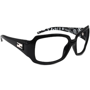 Fendi Women&#39;s Sunglasses Frame Only FS507 001 Glossy Black Wrap Italy 58 mm