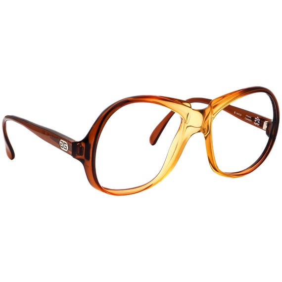 Givenchy Unico Vintage 70s Oversized Amber Tortoise Square Glasses Frames Vintage Givenchy Oversized Eyeglass Frames Optyl Brown Amber  main image 4