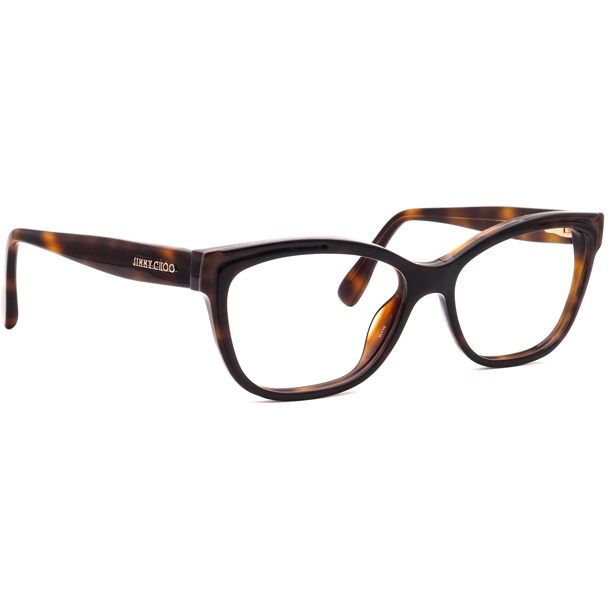 Jimmy Choo Eyeglasses Frame JC146-PUU Womens Brown Tortoise Full Rim Jimmy Choo JC3046U Eyeglasses | LensCrafters main image 4