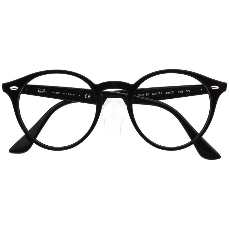 Ray-Ban Sunglasses Frame Only RB 2180 601/71 Polished Black Round Italy 49 mm image 6