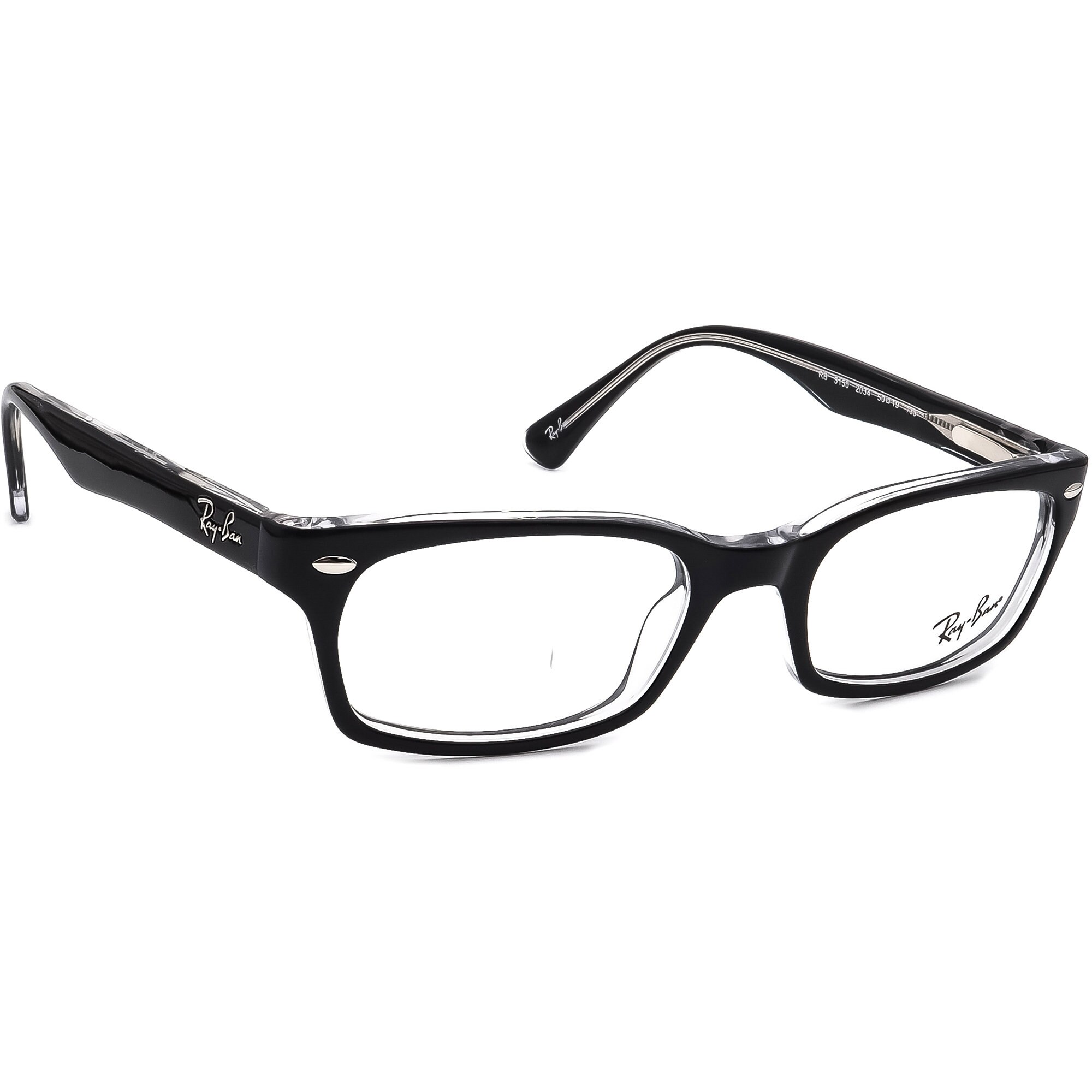 Ray-Ban RB 5150 2034 Eyeglasses Frames Only Womens Black‎ Full Rim 50-19-135 Eyeglasses Ray-Ban RX 5150 (2034) - RB 5150 2034 RX5150  main image 4