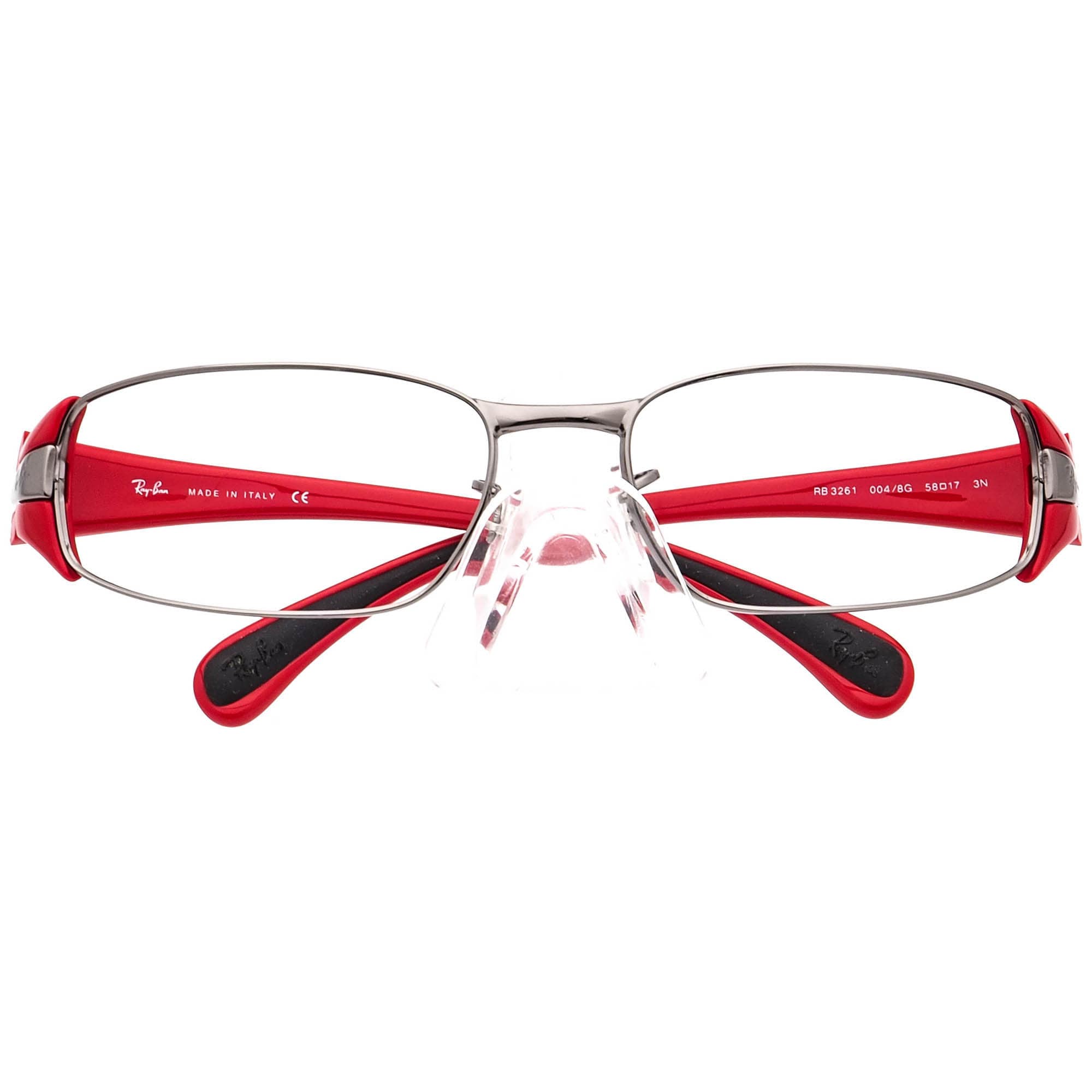 Ray ban Sunglasses Frame Only RB 3261 004 8G Shiny Gunmetal red
