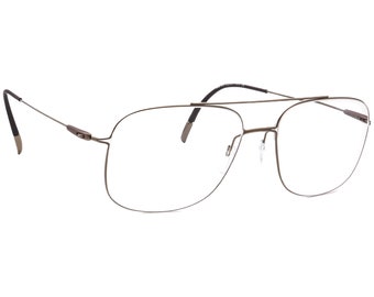Silhouette Eyeglasses 5525 75 6440 Brown Square Frame Austria 54[]17 140