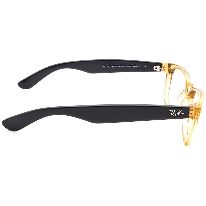 Occhiali da sole Ray-Ban solo montatura RB 2132 New Wayfarer 945/57 Honey Crystal/Black Square Italia 55 mm immagine 4