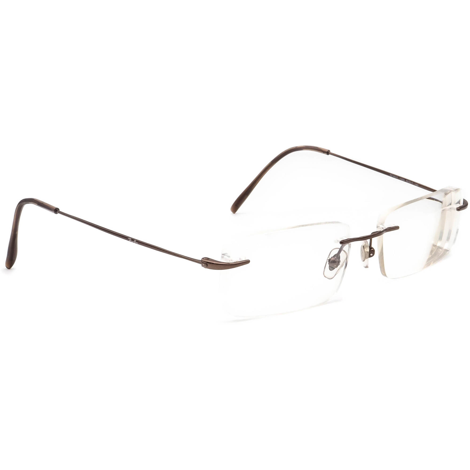 Buy Ray-ban Eyeglasses RB 8647 1020 Titanium Brown Rimless Frame Online in  India - Etsy