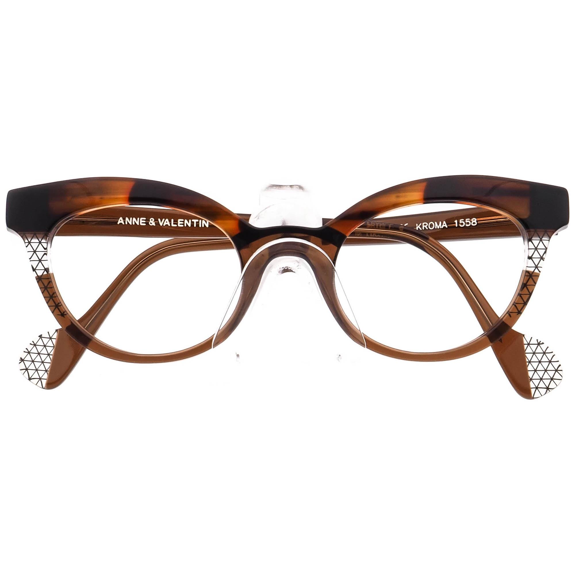 Anne Et Valentin Women's Eyeglasses Kroma 1558 Warm Tortoise Brown