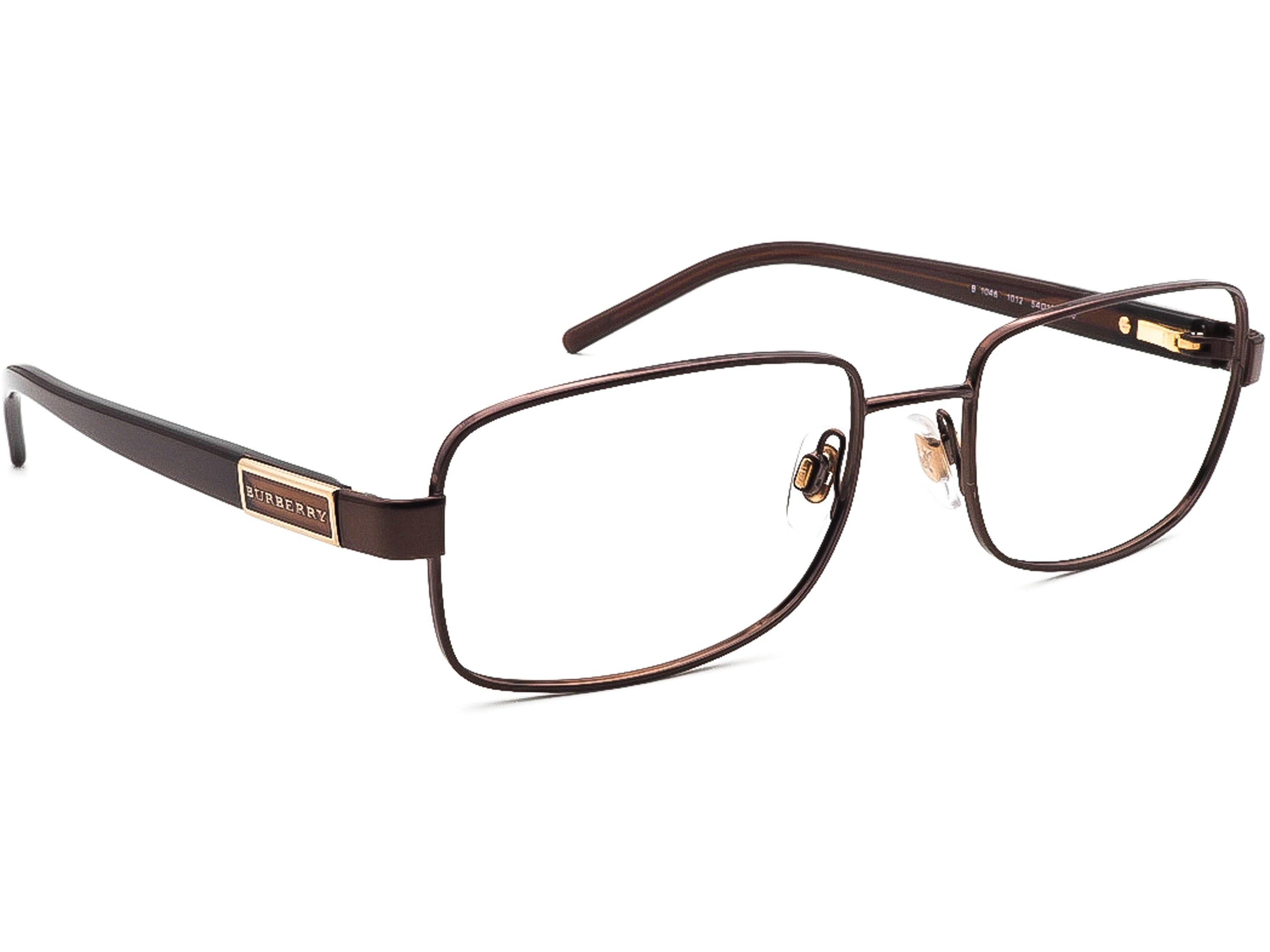 Burberry Eyeglasses B 1046 1012 Brown Rectangular Frame Italy 5418
