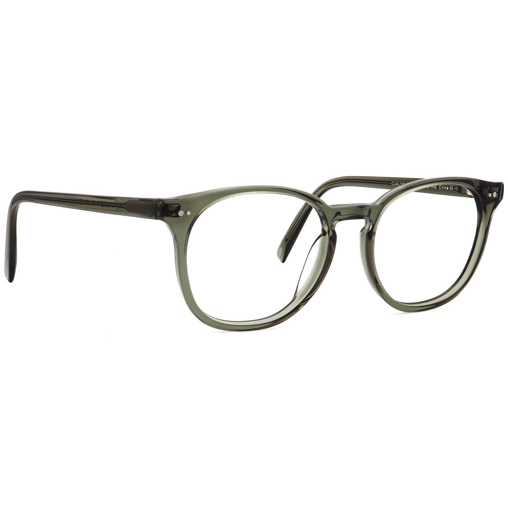 Warby Parker Eyeglasses Carlton W 714 Seaweed Crystal Rounded Square Frame 52[]18 145
