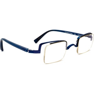 Alain Mikli Eyeglasses A0503-08 Blue Half Rim Frame France 40[]26 135 Handmade