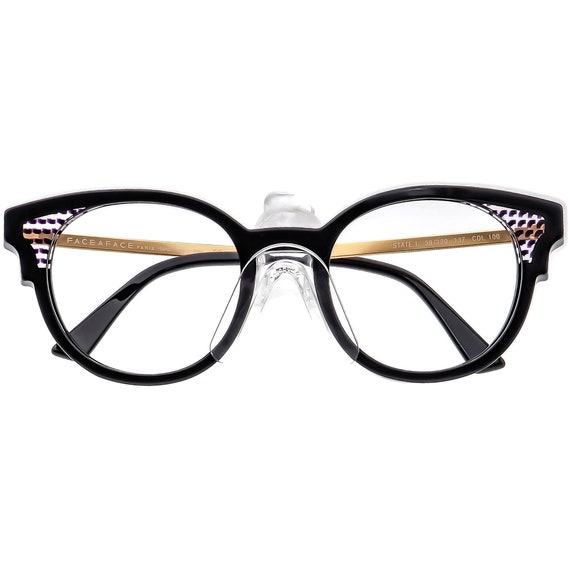 Face A Face Eyeglasses State 1 COL100 Black/Gold … - image 6