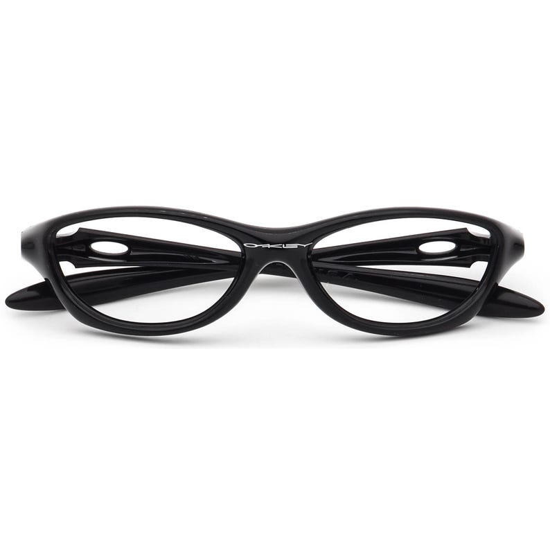 Oakley Men's Sunglasses Frame Only Fate Polished Black Oval USA 51 mm image 6