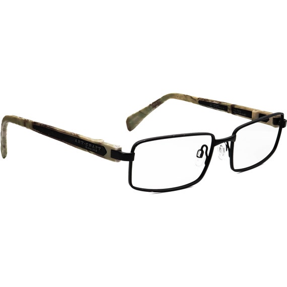 Artcraft Eyeglasses 461c05/37 Black/Camo Rectangul