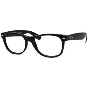 Gafas de sol Ray-Ban RB 2132 New Wayfarer 901/58 Cuadradas Negras Pulidas Italia 55 mm imagen 3