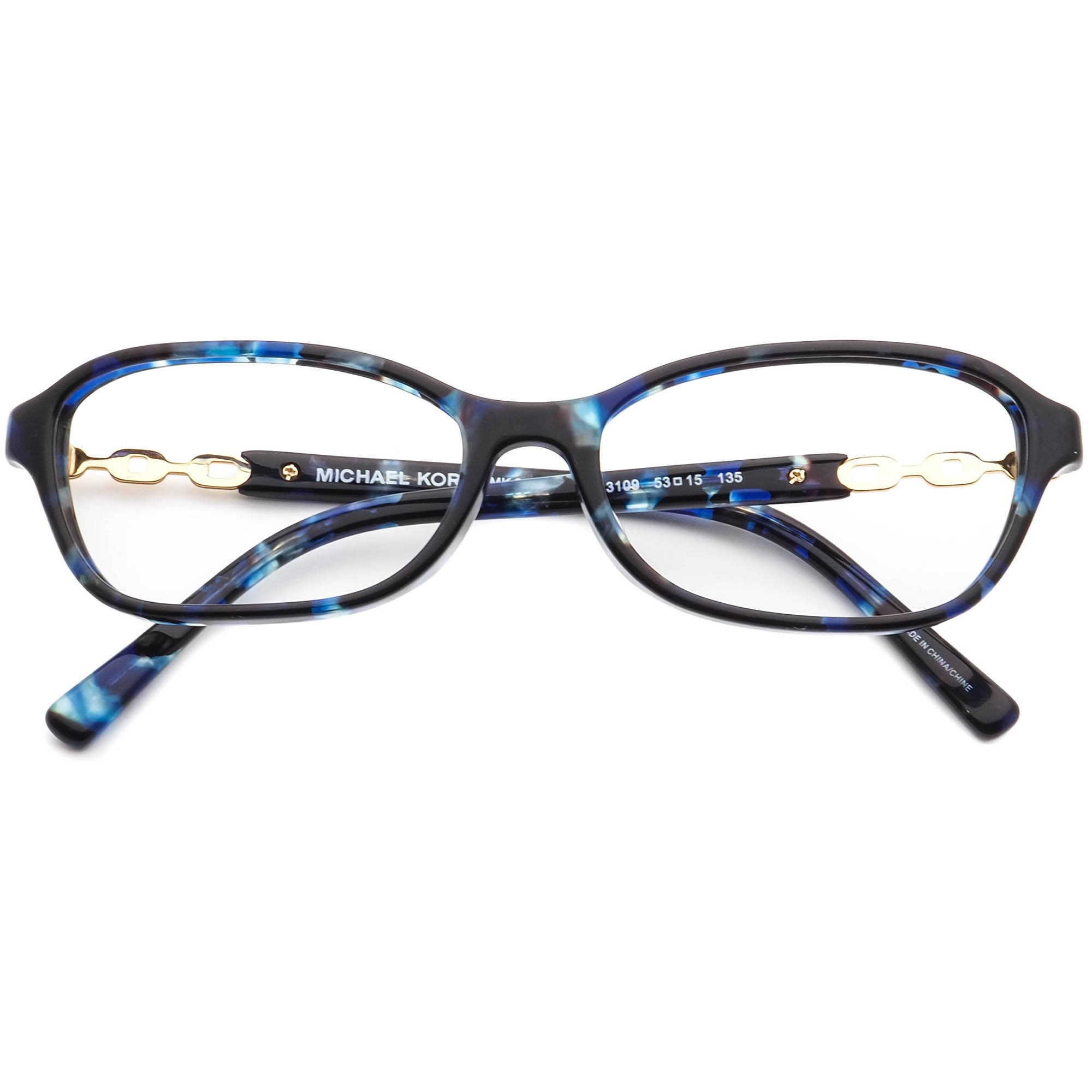 Michael Kors Glasses MK8019 Sabina Blue Michael Kors MK5007 Hvar L (59 - 14) with Blue lenses and  main image 4