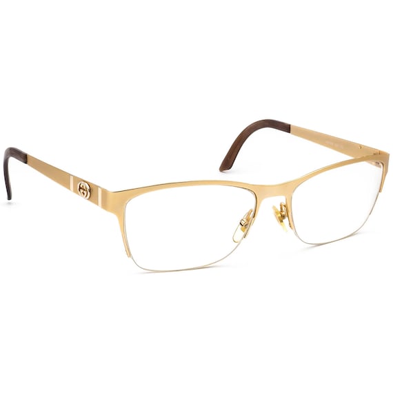 Gucci Women's Eyeglasses GG 4236 82C Gold Half Ri… - image 1