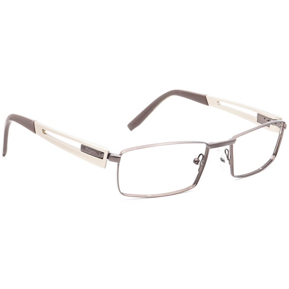OGA Eyeglasses 6885O Brown silver Rectangular Metal Frame 5318 140 Etsy UK