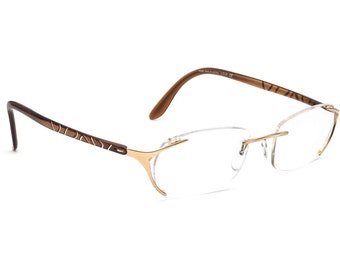 Lunettes Vintage Silhouette 1726/20 - Monture Or Marron Ovale, Style Rétro Unisexe