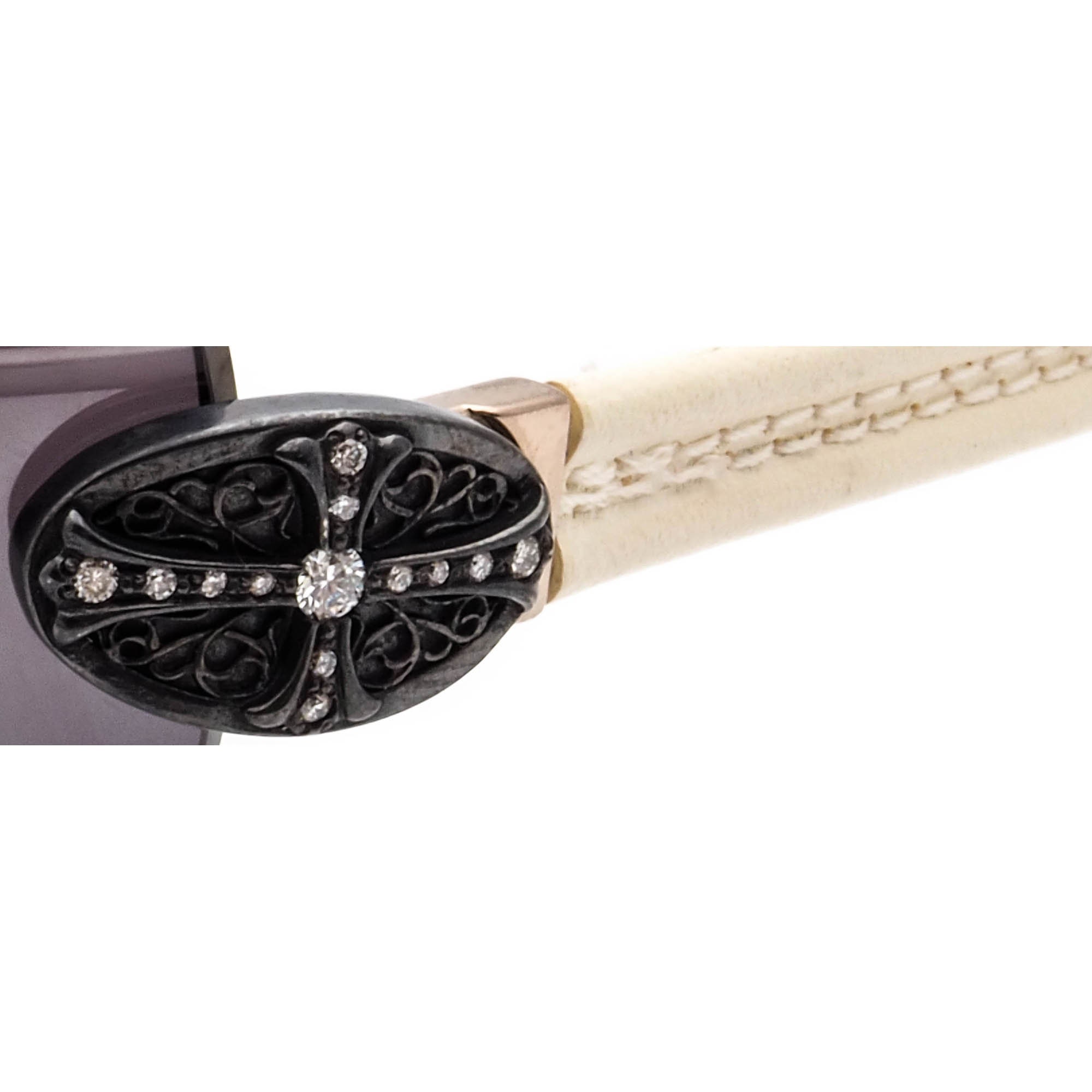 Chrome Hearts Rare Sunglasses “FRAME ONLY” Ivory Leather Chrome Hearts Rare Sunglasses “FRAME ONLY” Ivory Leather