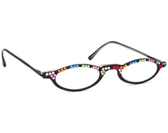 Jimmy Crystal Reading Glasses Mandy GL314 +2.00 Oval Black 42 mm