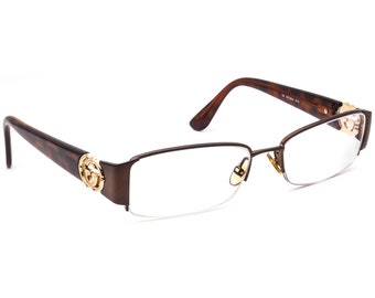 Gucci Women's Eyeglasses GG 2844 NVX Brown Half Rim Frame Italy 51[]17 135