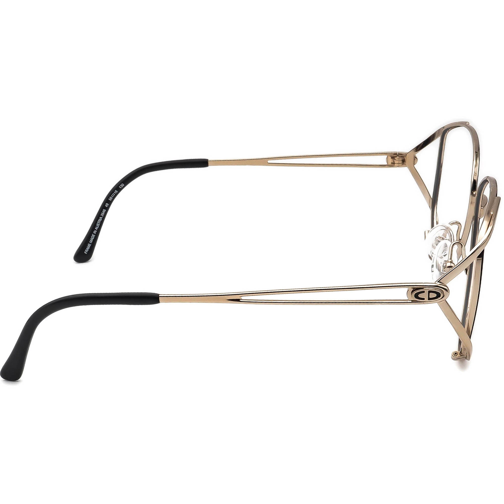 Christian Dior Eyeglasses 2646 49 Gold/black Metal Frame - Etsy