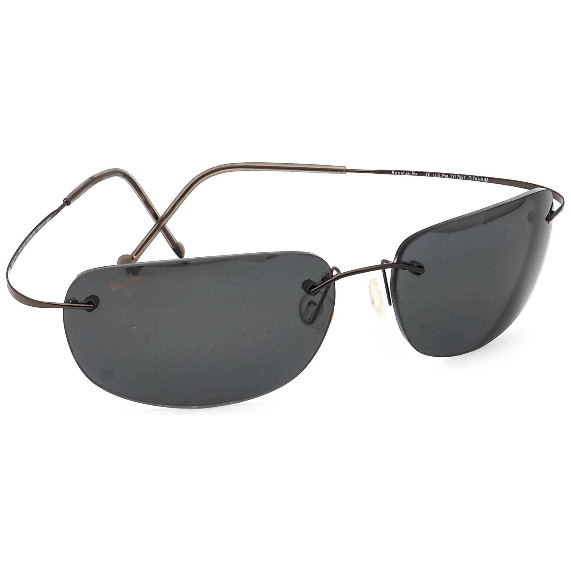 Maui Jim Rx Sunglasses Frame Only MJ-902-02 Kapalua RX Titanium Gunmetal Rimless Japan 57 mm