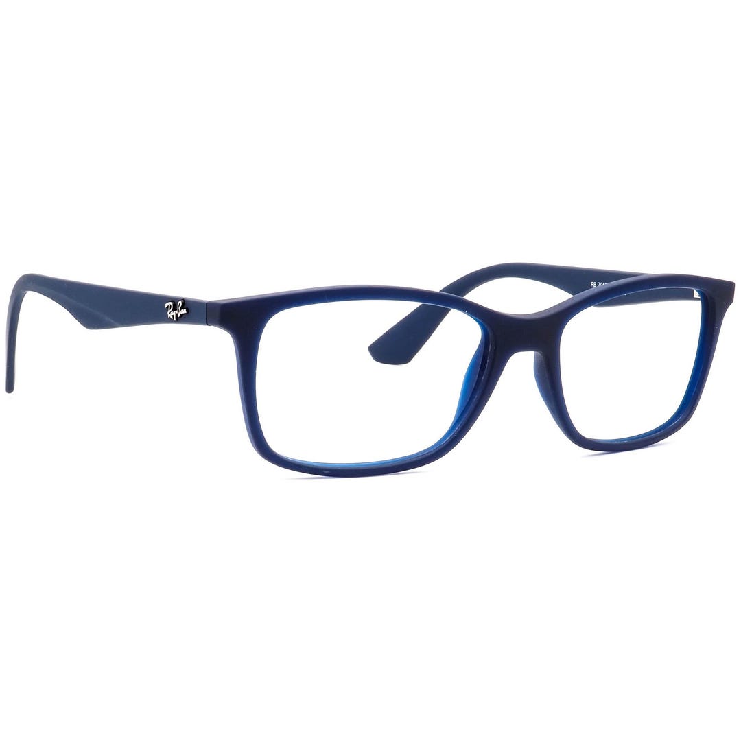 Ray-ban Eyeglasses RB 7047 5450 Matte Blue Square Frame 54[]17 140 - Etsy