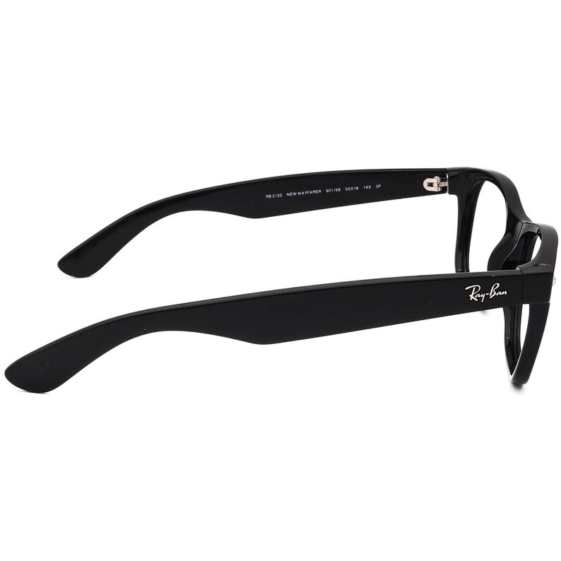 Gafas de sol Ray-Ban RB 2132 New Wayfarer 901/58 Cuadradas Negras Pulidas Italia 55 mm imagen 4