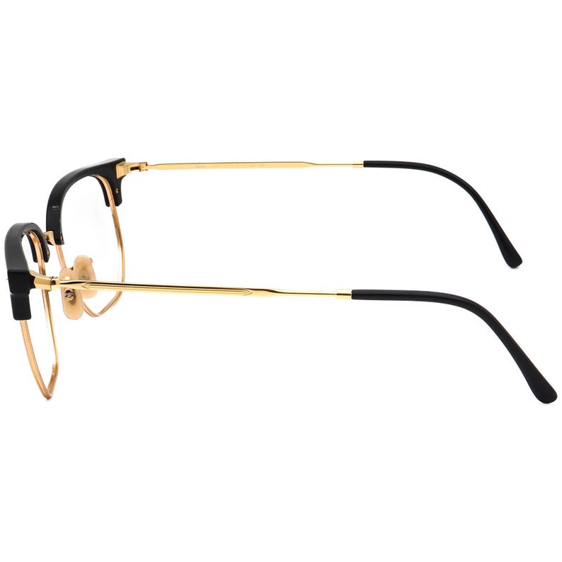 Ray-Ban Sunglasses Frame Only RB 4416 New Clubmaster 601/31 Polished Black/Gold Square Italy 53 mm image 5