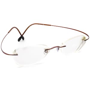 Silhouette Women's Eyeglasses Brown Rimless Frame Austria 48[]19 135
