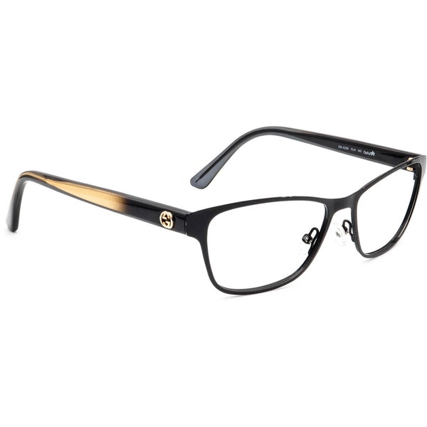 Gucci Women's Eyeglasses GG 4259 YLH Black Horn Rim Frame Italy 52[]15 140
