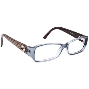Gucci Eyeglasses GG 3184 74W Transparent Blue Rectangular Frame Italy 53[]14 130