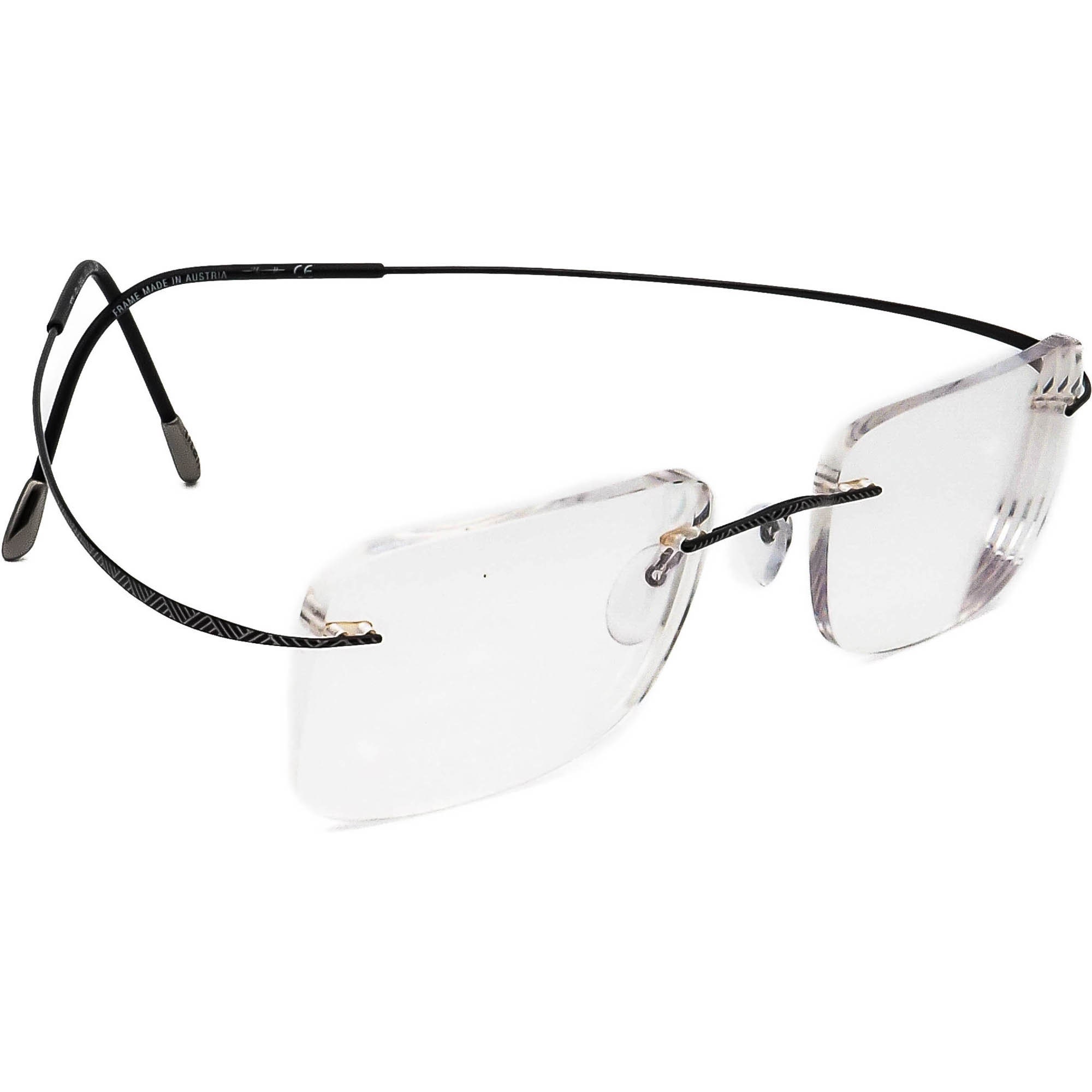 Silhouette Eyeglasses 7576 50 6106 Titan Black&gray Rimless