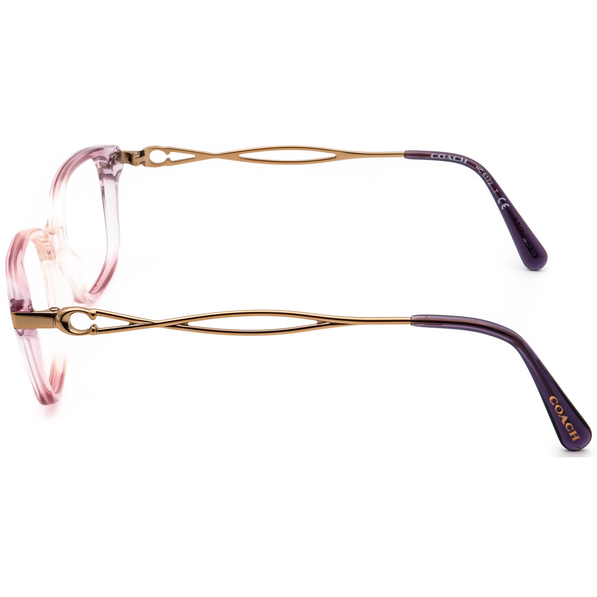 Coach Eyeglasses HC 6172 5641 Gradient Transparent Violet Square Frame 52-16 140 Coach Eyeglasses Women main image 3