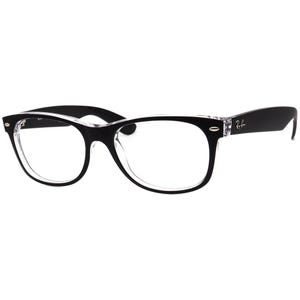 Gafas de sol Ray-Ban RB 2132 New Wayfarer 6052 Matte Black on Clear Square Italy 55 mm (solo montura) imagen 3