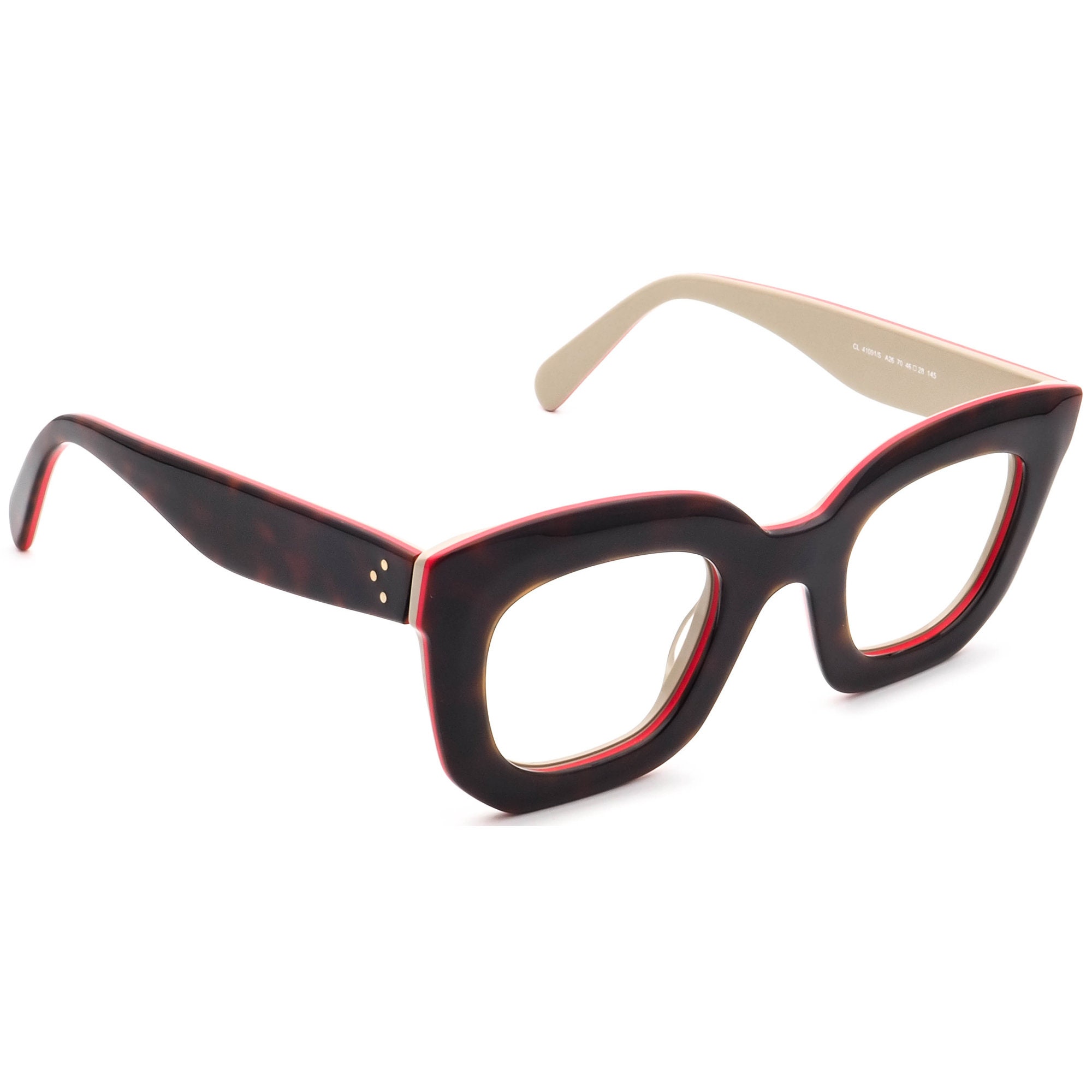 Celine Sunglasses Frame CL A26 70 Red Havana/gray Etsy