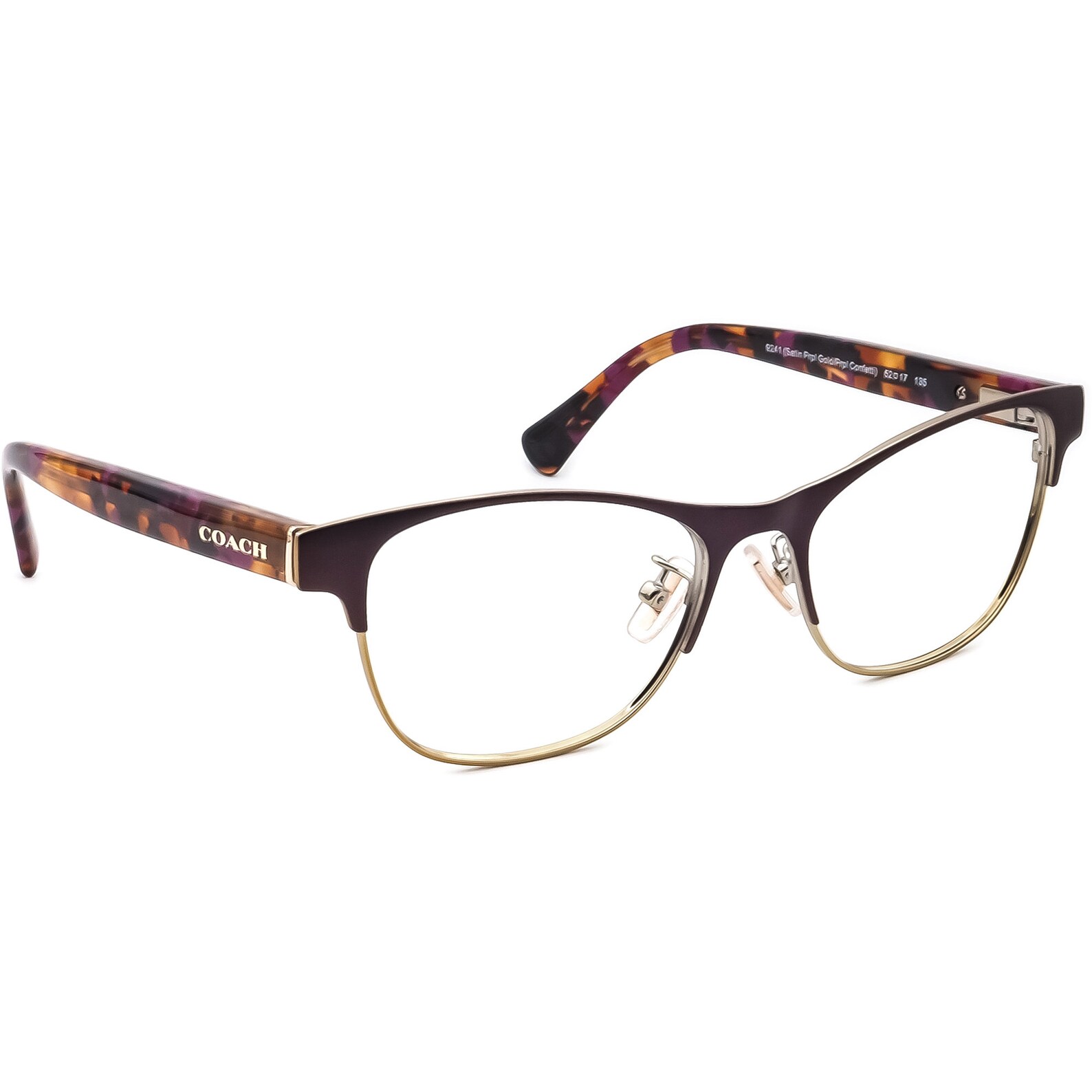 Coach Eyeglasses HC 5074 9241 Satin Purple/Purple Confetti Etsy