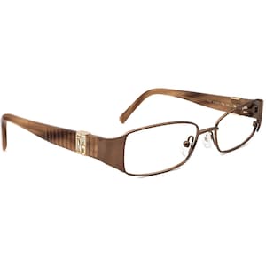 Fendi Women&#39;s Eyeglasses F746 770 Brown Rectangular Frame Italy 51[]17 135