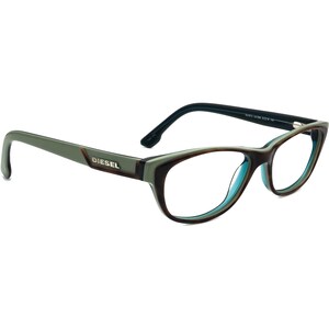 Gafas diesel DL5012 col.056 Tortuga y verde sobre marco azul en forma de B 52 []16 140