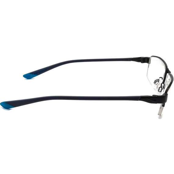 Nike Eyeglasses Black/Blue Half Rim Frame 53[]21 … - image 6