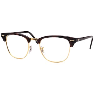 Ray-Ban Sunglasses Frame Only RB 3016 Clubmaster W0366 Polished Tortoise/Gold Square Italy 51 mm image 3