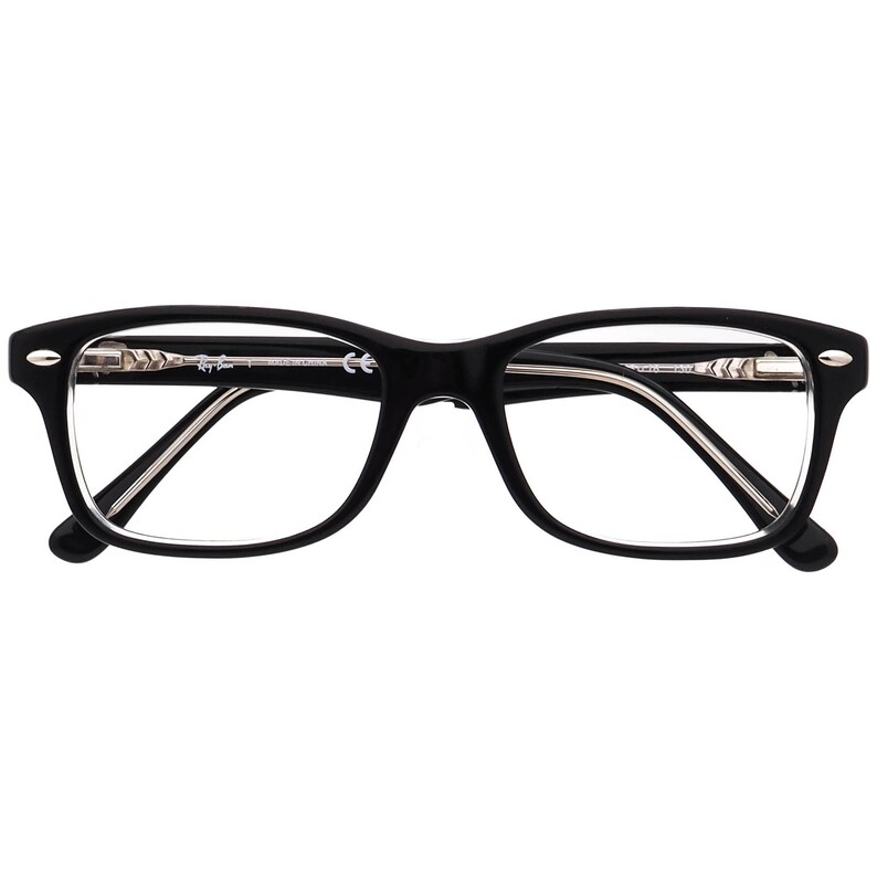 Ray-Ban Små Glasögon RB 1531 3529 Polerad Svart på Genomskinlig Fyrkantig Båge 48[]16 130 bild 6