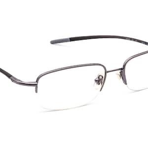 Nike Women&#39;s Eyeglasses with Flexon 4084 013 Gunmetal Half Rim Frame 53[]19 145